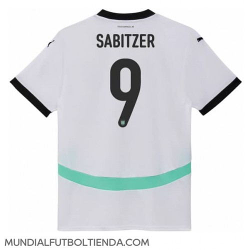 Camiseta Austria Marcel Sabitzer #9 Segunda Equipación Replica Eurocopa 2024 mangas cortas